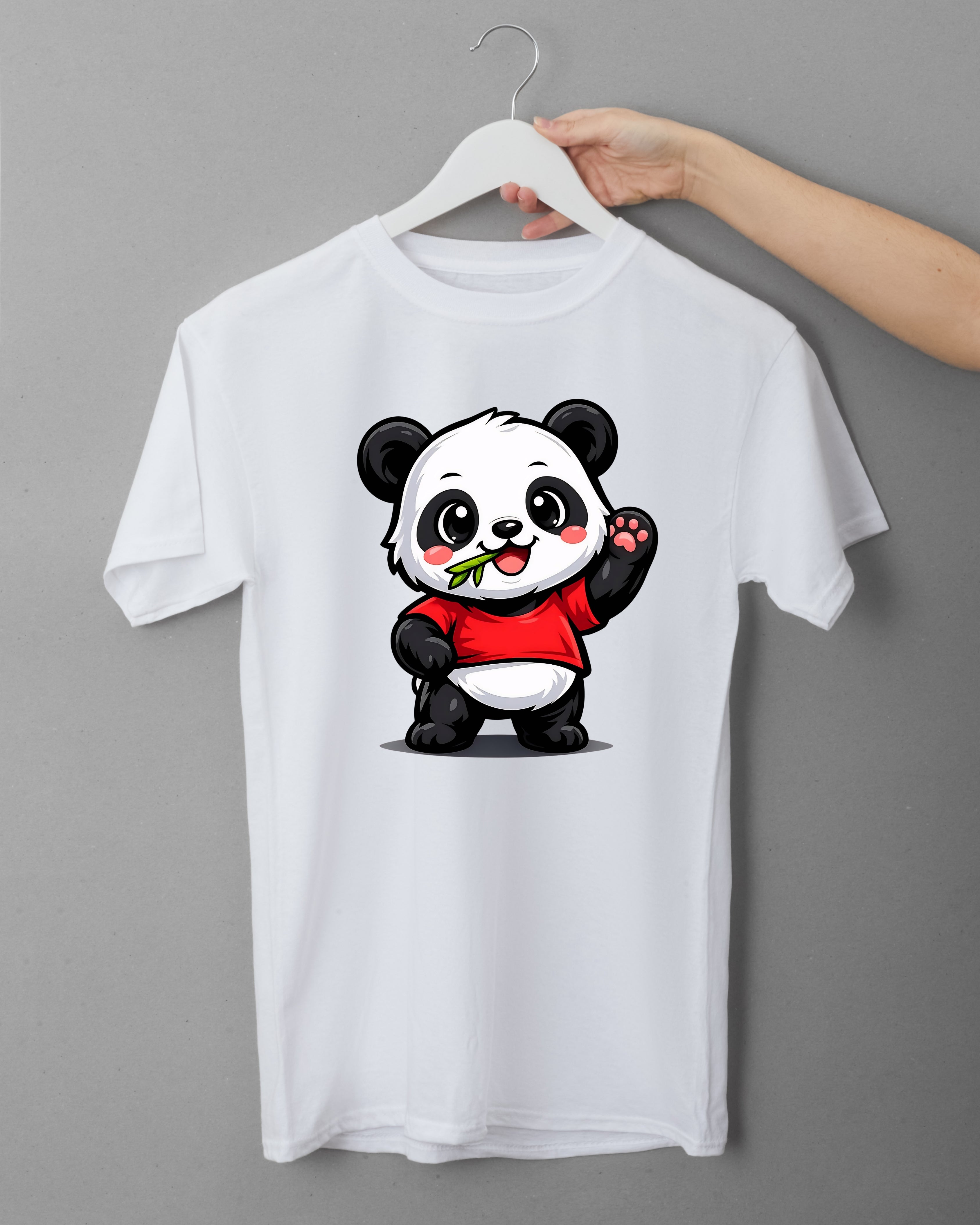 Cute Panda Cartoon T-Shirt for Kids & Adults