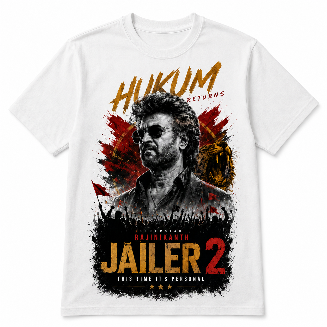 Superstar Rajinikanth Jailer 2 Fan Edition Printed T-Shirt