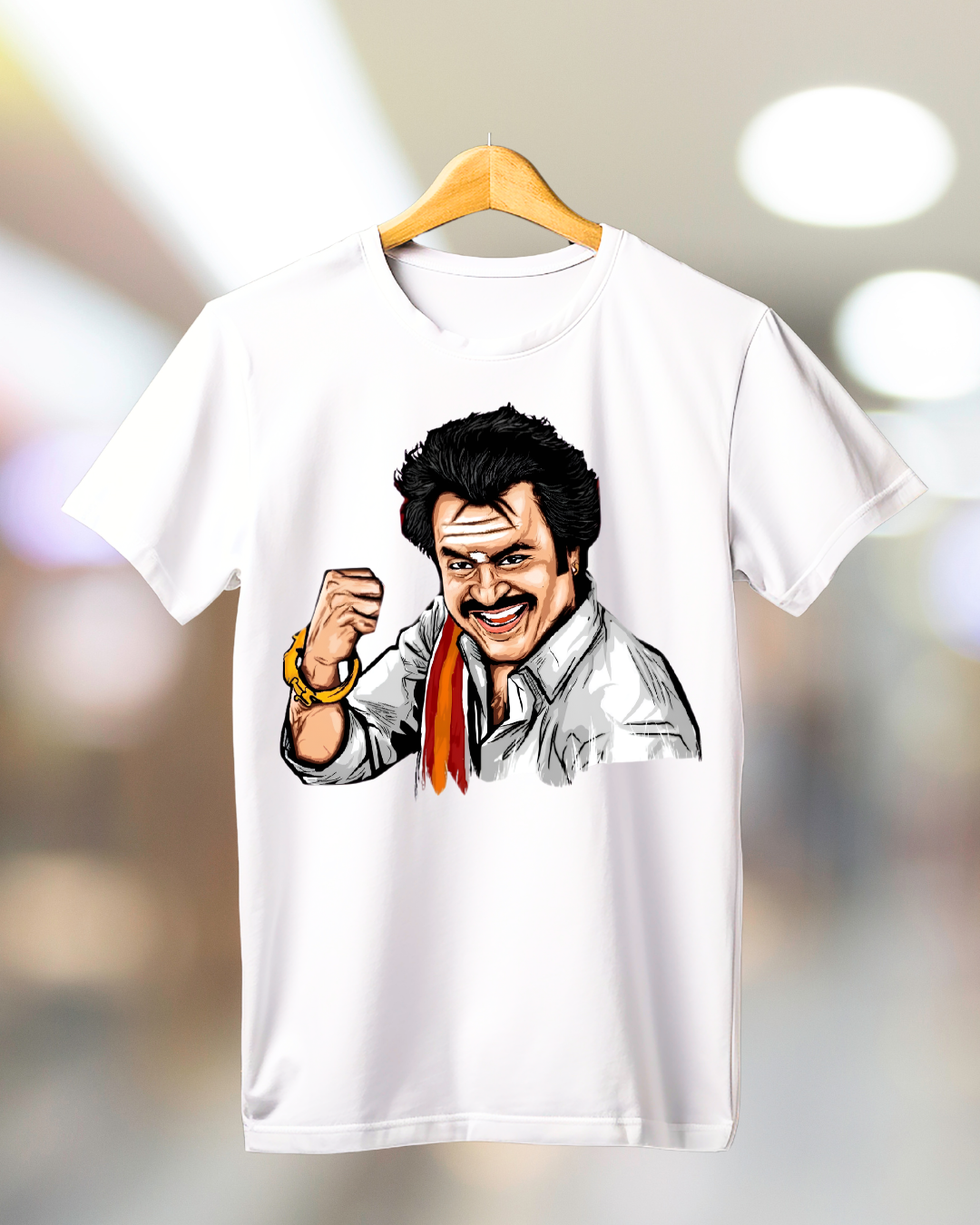 Superstar Rajinikanth Fan T-Shirt – Premium Round Neck White Tee