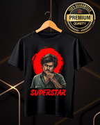 Super Star Rajinikanth Fan Tshirt Round Neck Double Side Print Premium Quality Pure Cotton