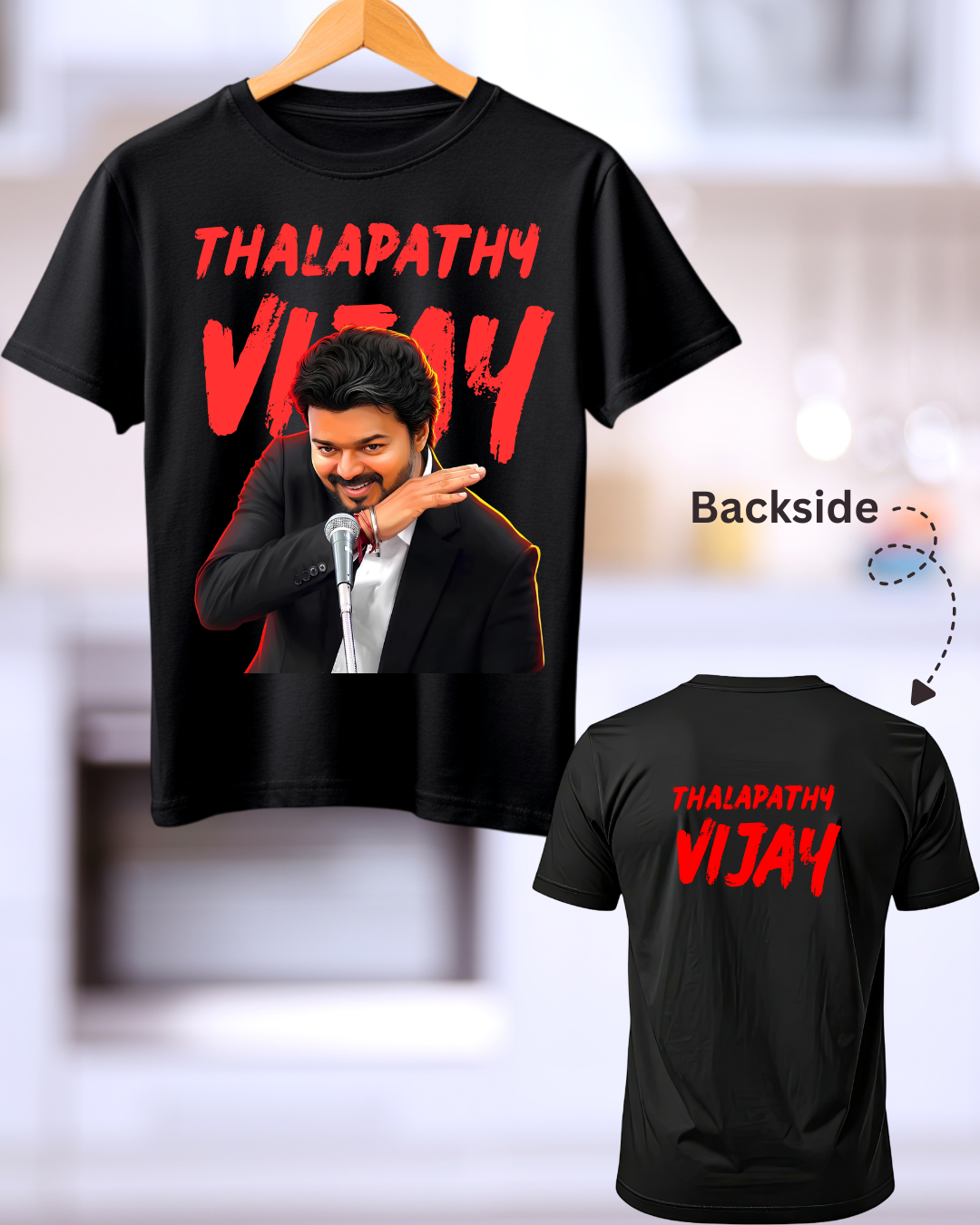 Thalapathy Vijay Fan Round Neck Tshirt
