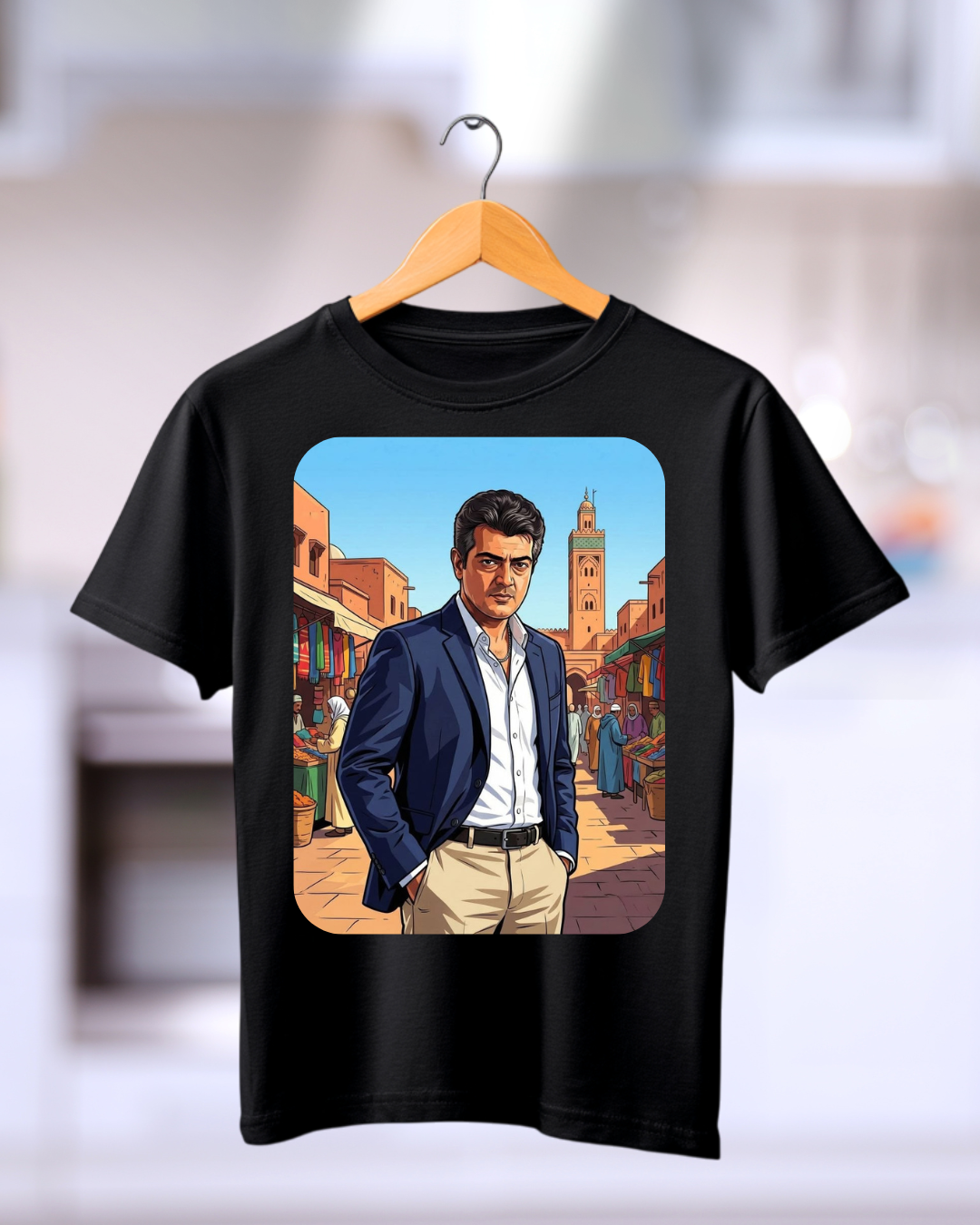 Ajithkumar Fan Cotton Round Neck Tshirt