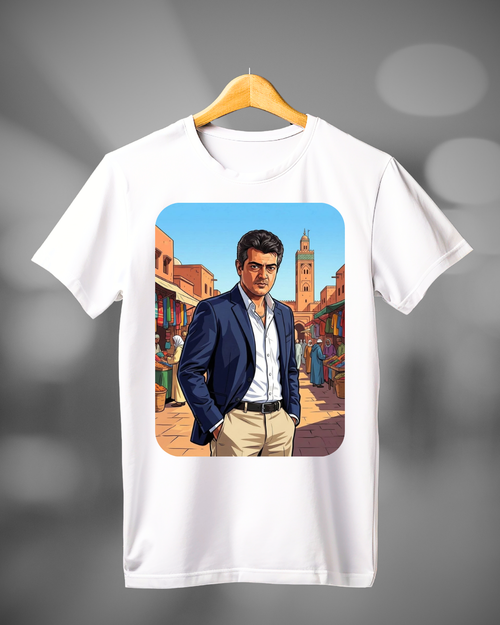 Ajithkumar Fan Cotton Round Neck Tshirt