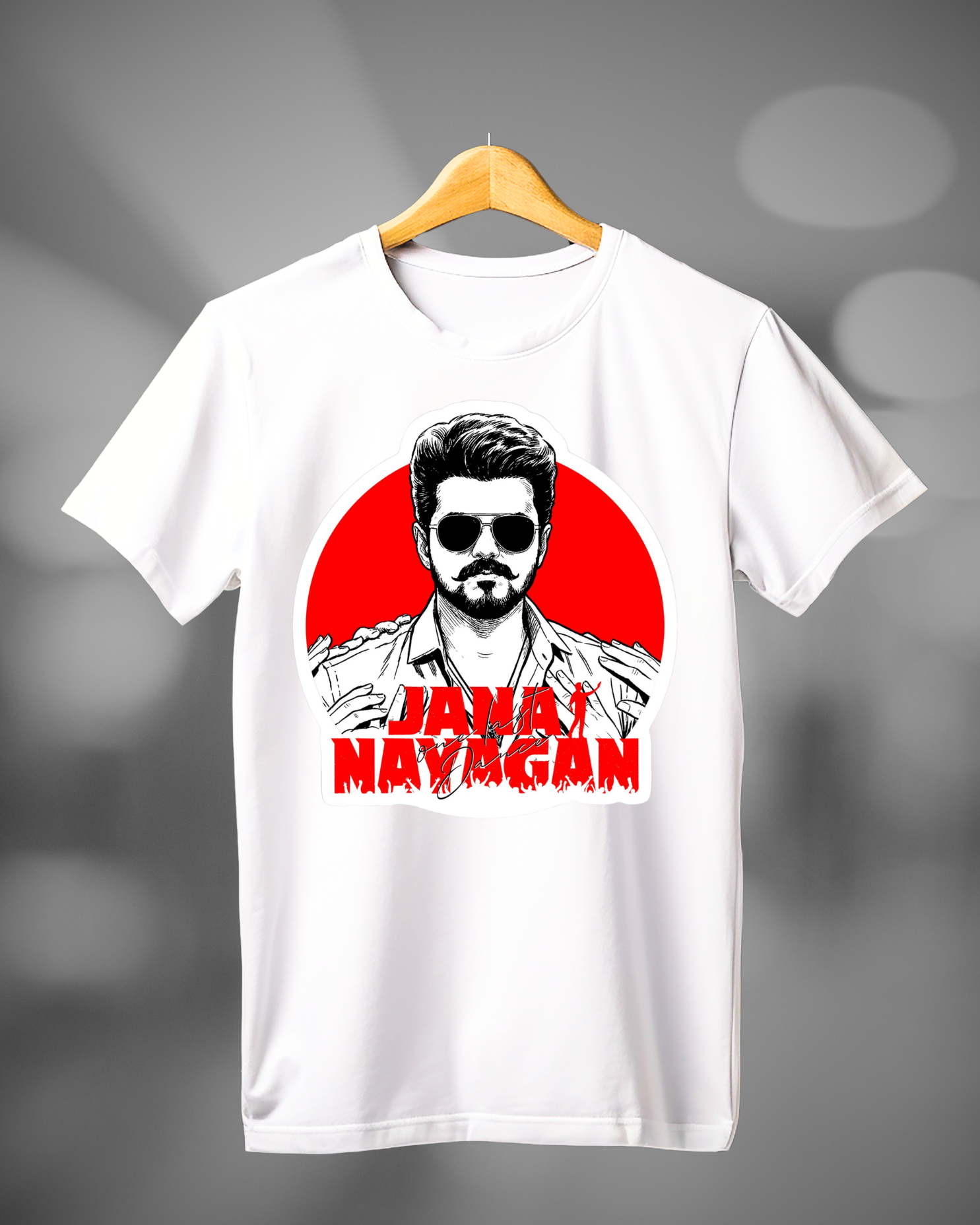 Jana Nayagan VIjay Fan Tshirt Cotton Round Neck