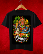 Onam Kerala Heritage Premium T-Shirt – Kathakali, Mahabali & Vallam Kali