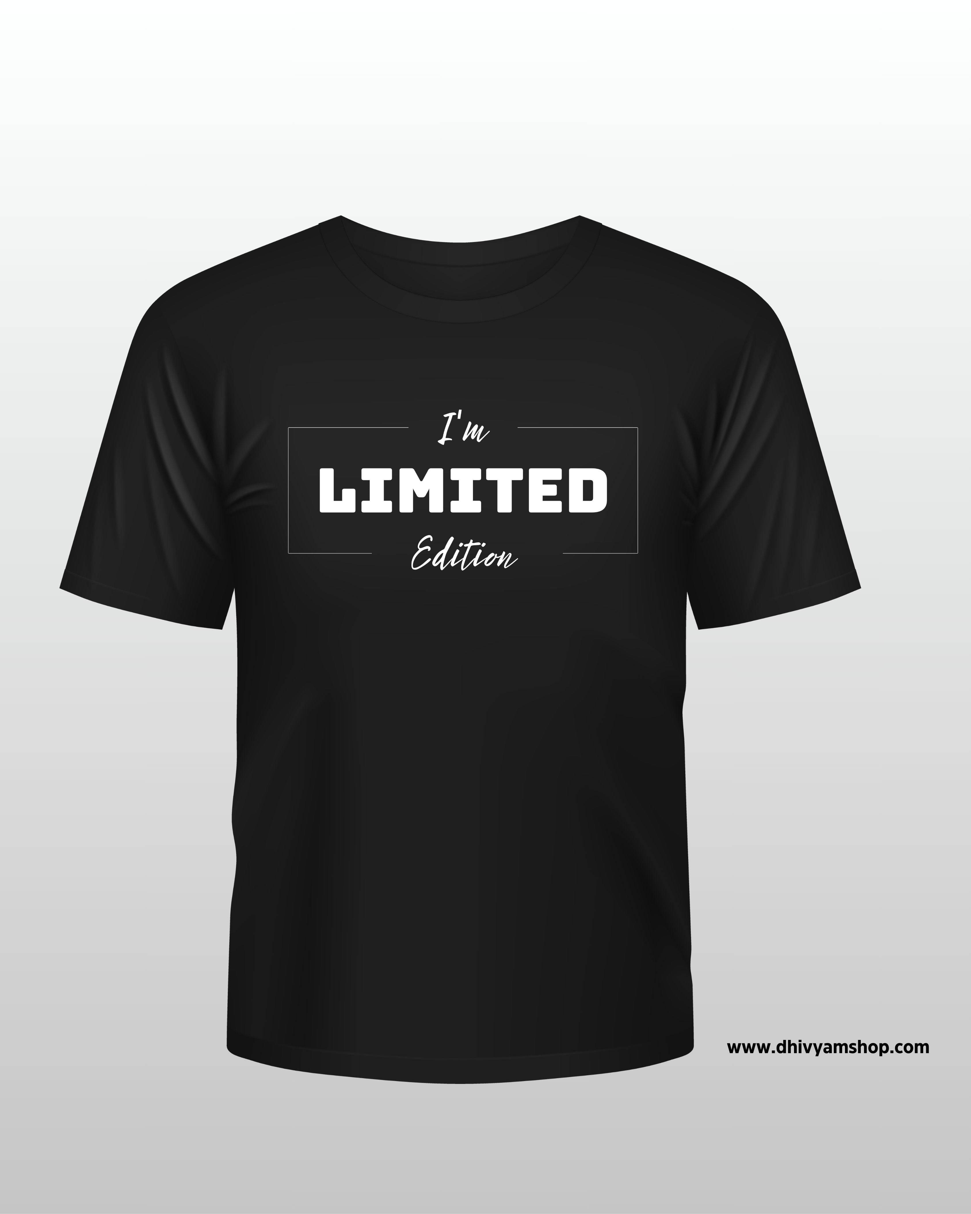 I am Limited Edition Round Neck Black Tshirt