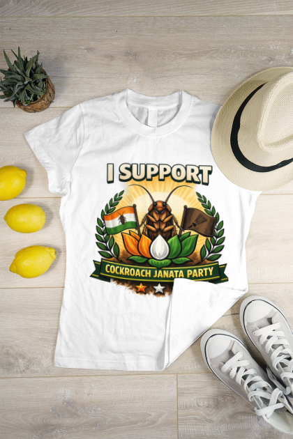 I Support Cockroach Janata Party – Funny Viral Meme T-Shirt