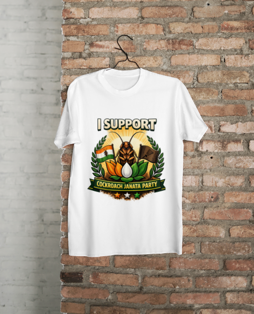 I Support Cockroach Janata Party – Funny Viral Meme T-Shirt
