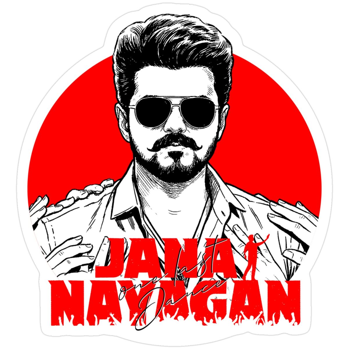 Jana Nayagan VIjay Fan Tshirt Cotton Round Neck