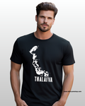Thalaiva Fan Black Round Neck T-Shirt | Mass Style Graphic Tee for Superstar Fans