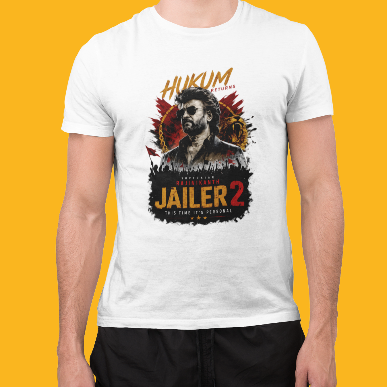 Superstar Rajinikanth Jailer 2 Fan Edition Printed T-Shirt