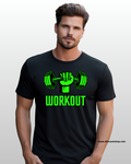 GYM Workout Motivation Tshirt Black Round Neck