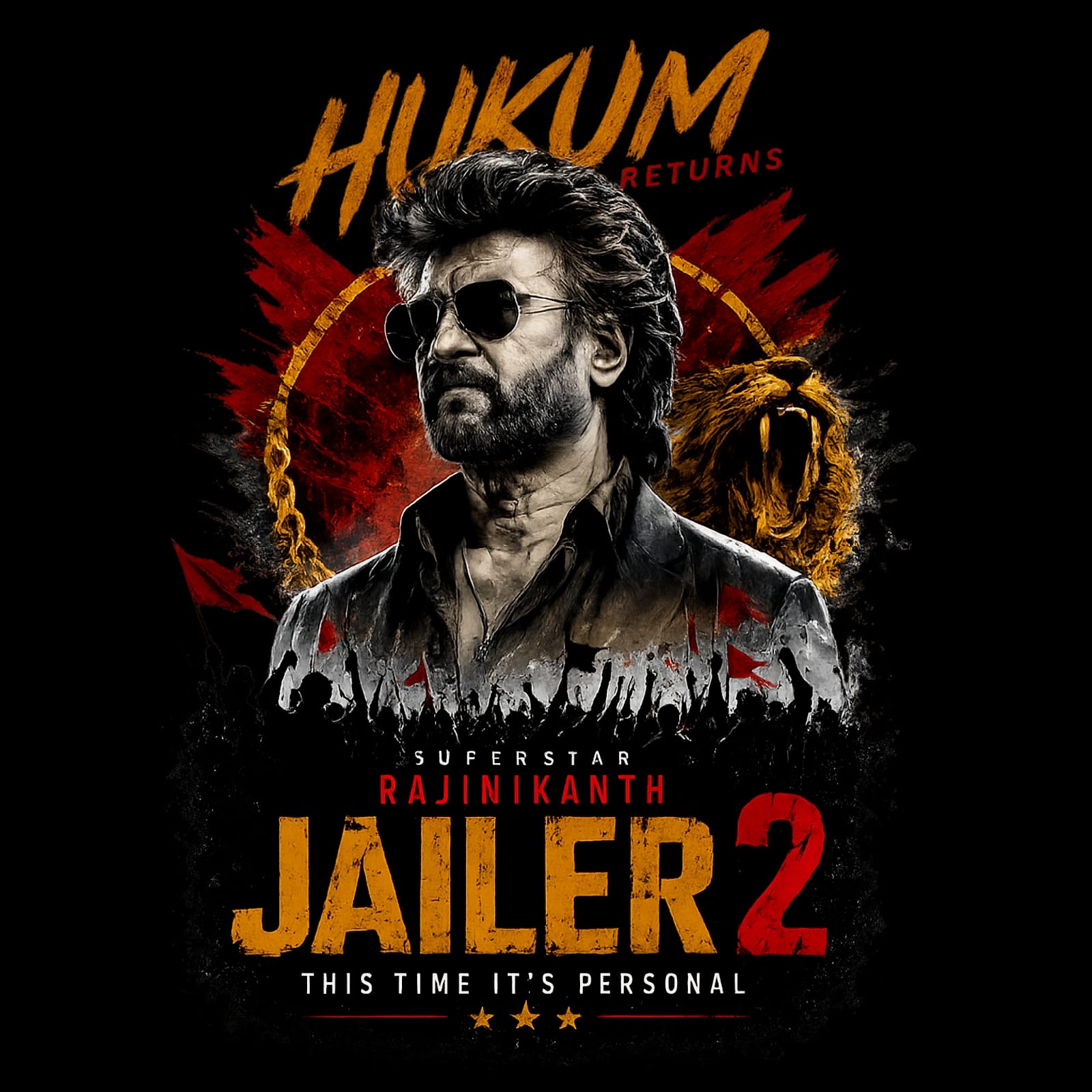 Superstar Rajinikanth Jailer 2 Fan Edition Printed T-Shirt