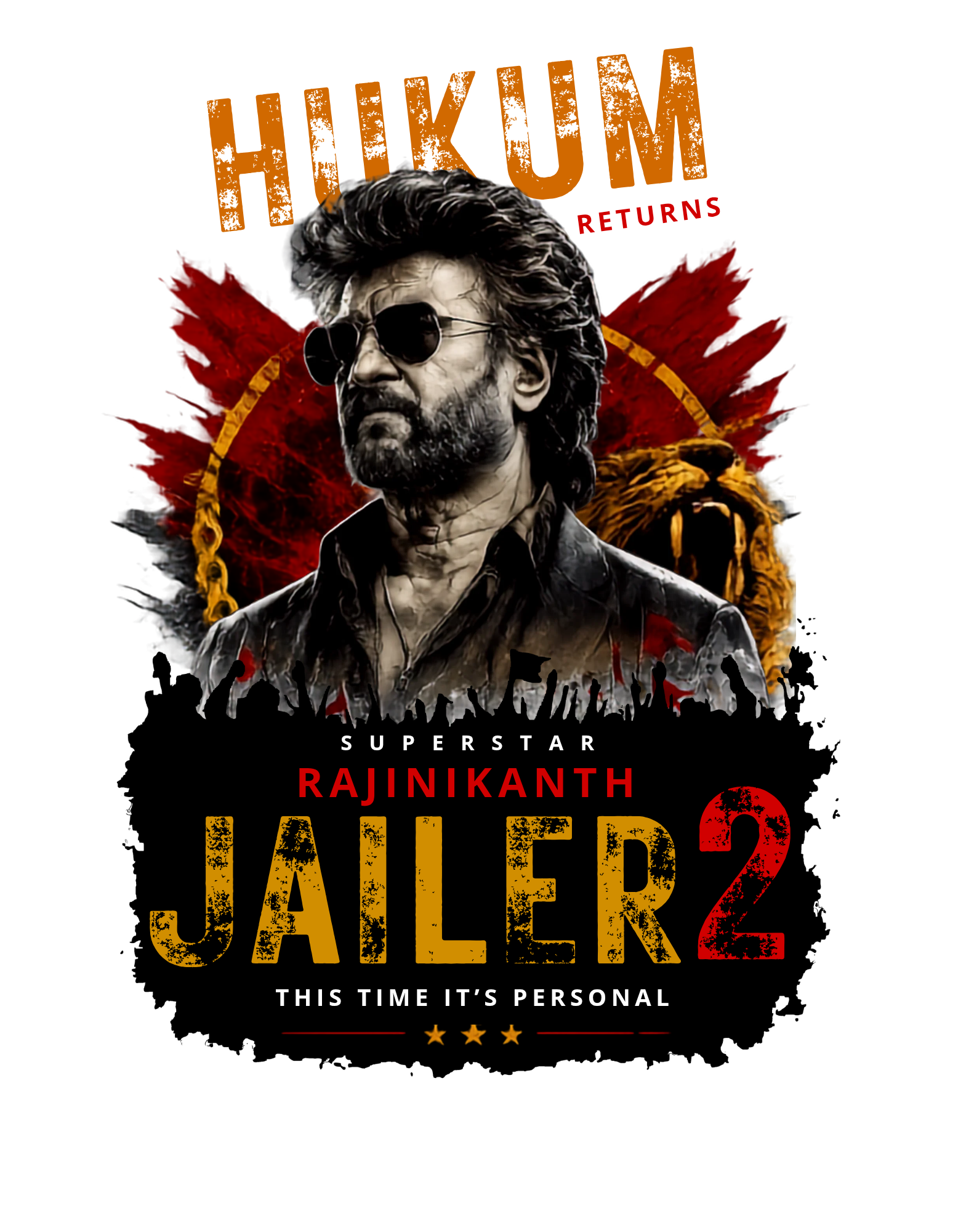 Superstar Rajinikanth Jailer 2 Fan Edition Printed T-Shirt