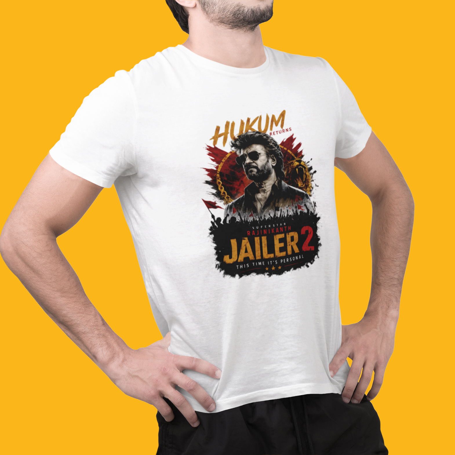 Superstar Rajinikanth Jailer 2 Fan Edition Printed T-Shirt